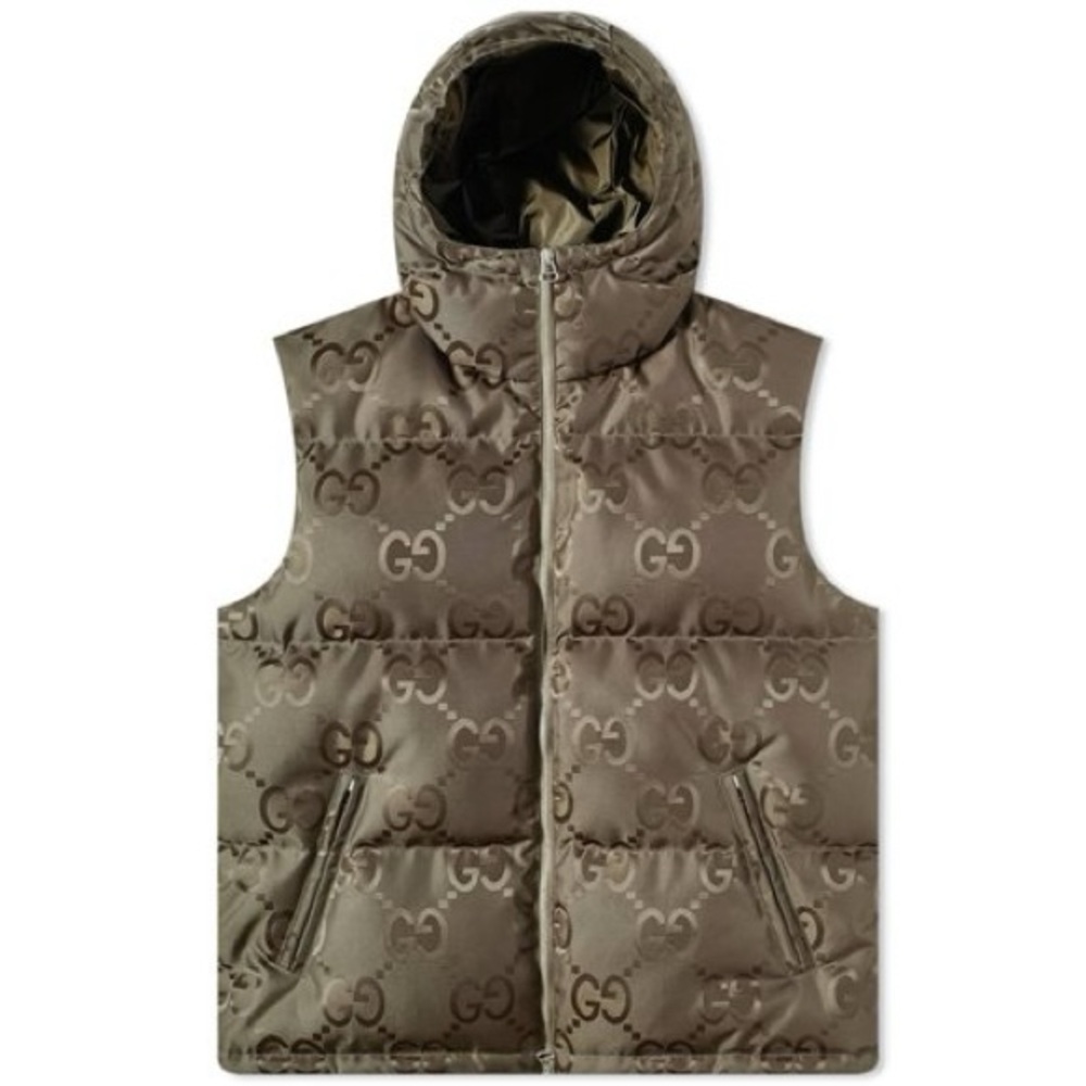Gucci Green Hooded Puffer Vest - Picture 5 of 5